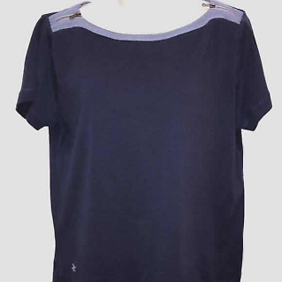 Lauren Ralph Lauren Navy Short Sleeve Tee - Picture 1 of 5